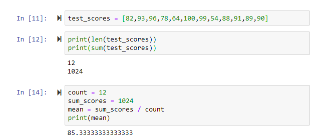 Finding The Mean Using Python